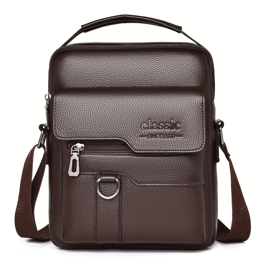 Herren-Umhängetasche | Vintage Messenger Style | Mehrere Fächer | Abnehmbarer Riemen