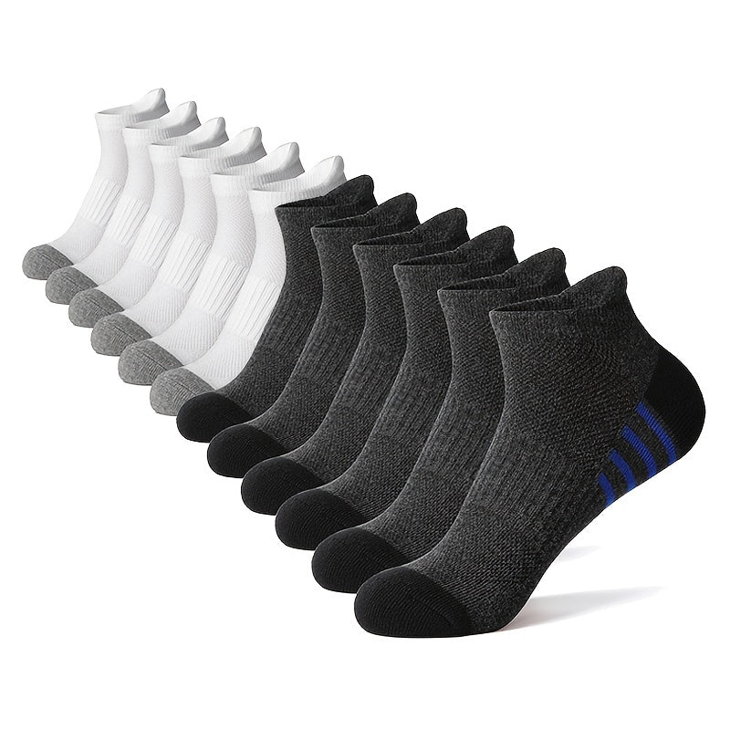 Herren-Sport-Socken | Atmungsaktiv & Komfortabel | Niedriges Modell | Gestreiftes Design