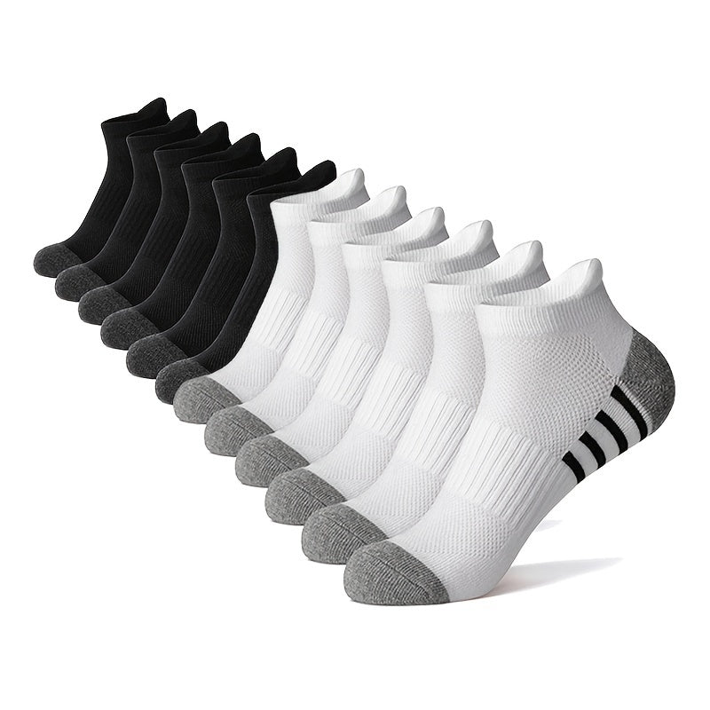 Herren-Sport-Socken | Atmungsaktiv & Komfortabel | Niedriges Modell | Gestreiftes Design