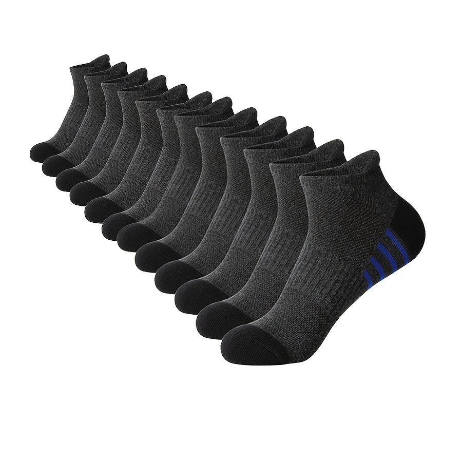 Herren-Sport-Socken | Atmungsaktiv & Komfortabel | Niedriges Modell | Gestreiftes Design