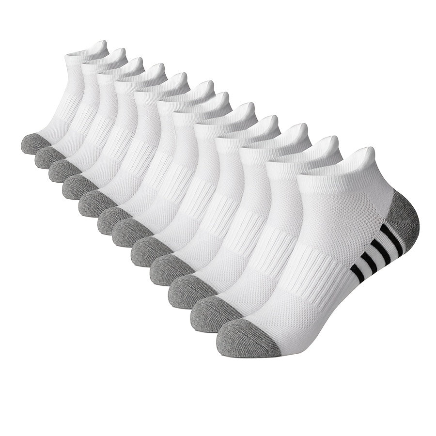 Herren-Sport-Socken | Atmungsaktiv & Komfortabel | Niedriges Modell | Gestreiftes Design