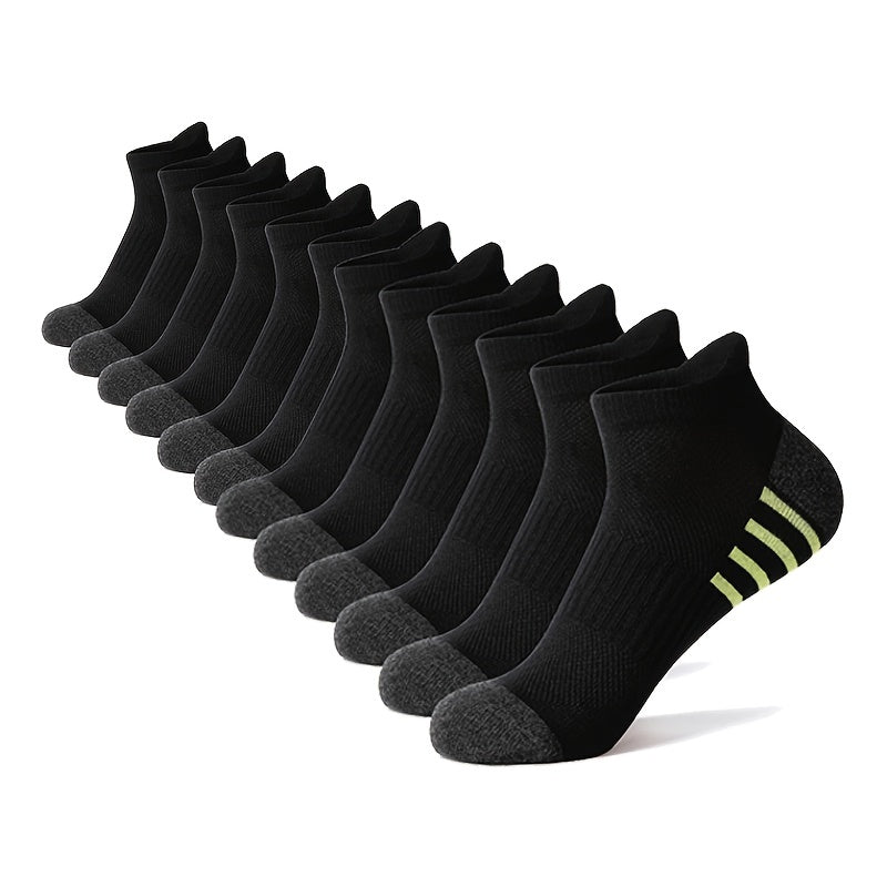 Herren-Sport-Socken | Atmungsaktiv & Komfortabel | Niedriges Modell | Gestreiftes Design