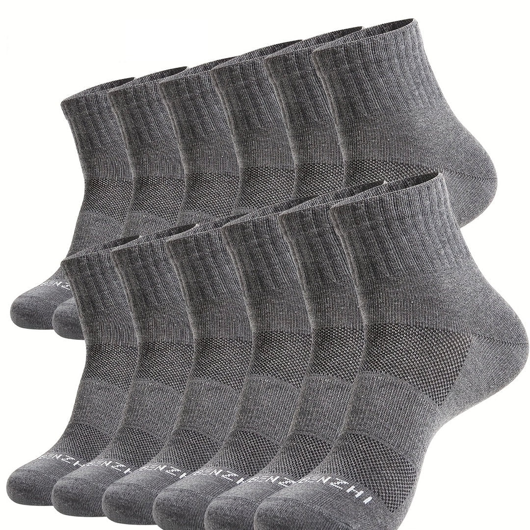 Herrensocken | Knöcheldesign | Atmungsaktives Mesh & geruchsabweisend | Sportliche Baumwollmischung