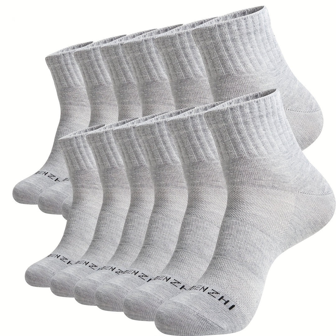 Herrensocken | Knöcheldesign | Atmungsaktives Mesh & geruchsabweisend | Sportliche Baumwollmischung