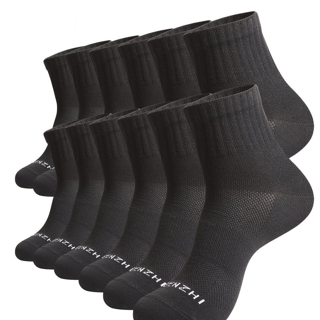 Herrensocken | Knöcheldesign | Atmungsaktives Mesh & geruchsabweisend | Sportliche Baumwollmischung
