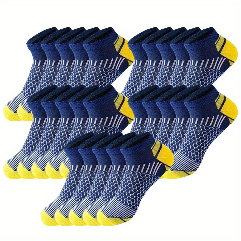 Herrensocken | Knöchelmodell | Feuchtigkeitsregulierung & Anti-Rutsch | Polyester Bundle
