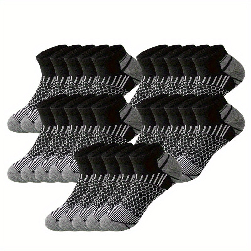 Herrensocken | Knöchelmodell | Feuchtigkeitsregulierung & Anti-Rutsch | Polyester Bundle