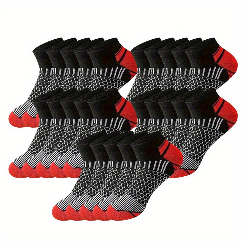 Herrensocken | Knöchelmodell | Feuchtigkeitsregulierung & Anti-Rutsch | Polyester Bundle
