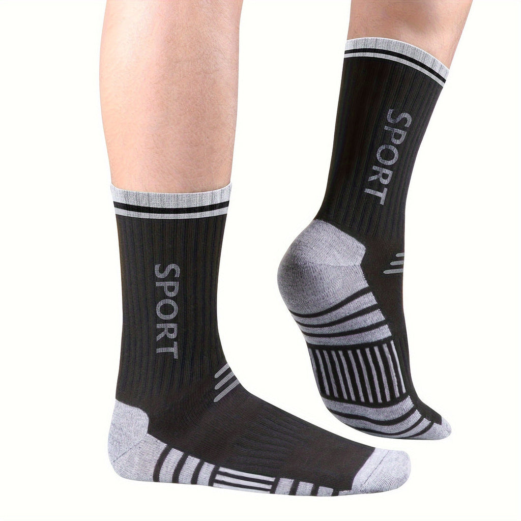 Herrensocken | Modell Crew | Einfarbig & bequem | Polyester-Elasthan