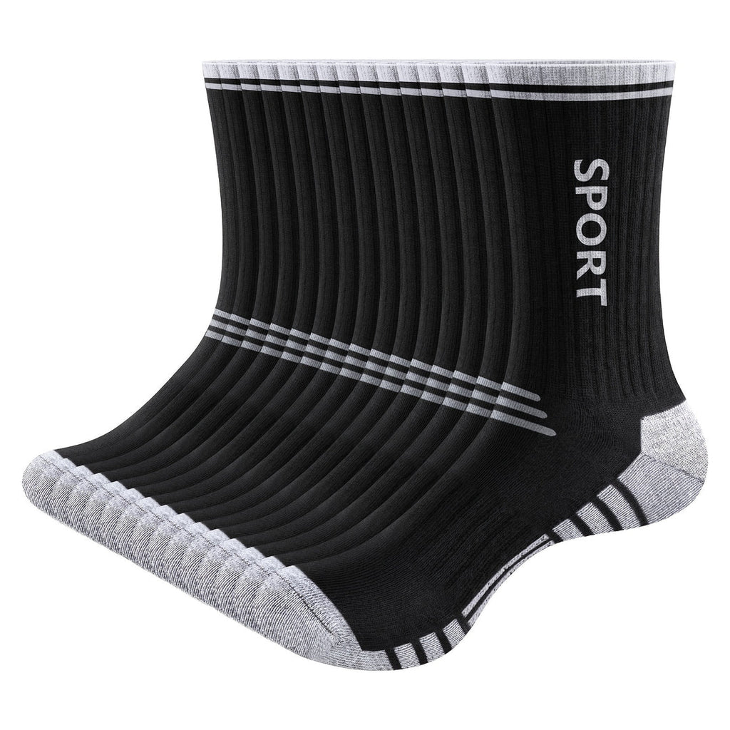 Herrensocken | Modell Crew | Einfarbig & bequem | Polyester-Elasthan