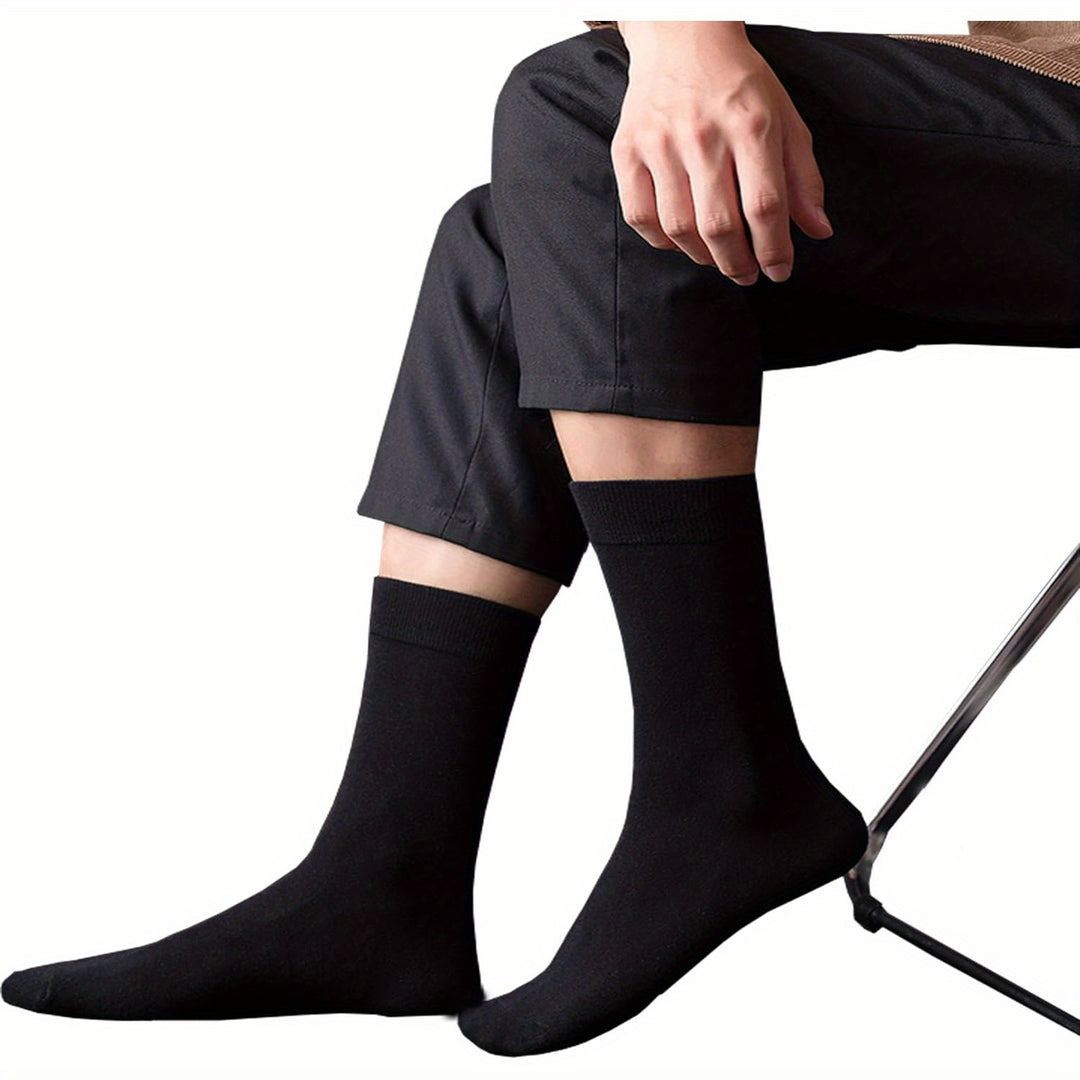 Herrensocken | Klassisch & leicht | Bequemes Crew-Modell | Polyester