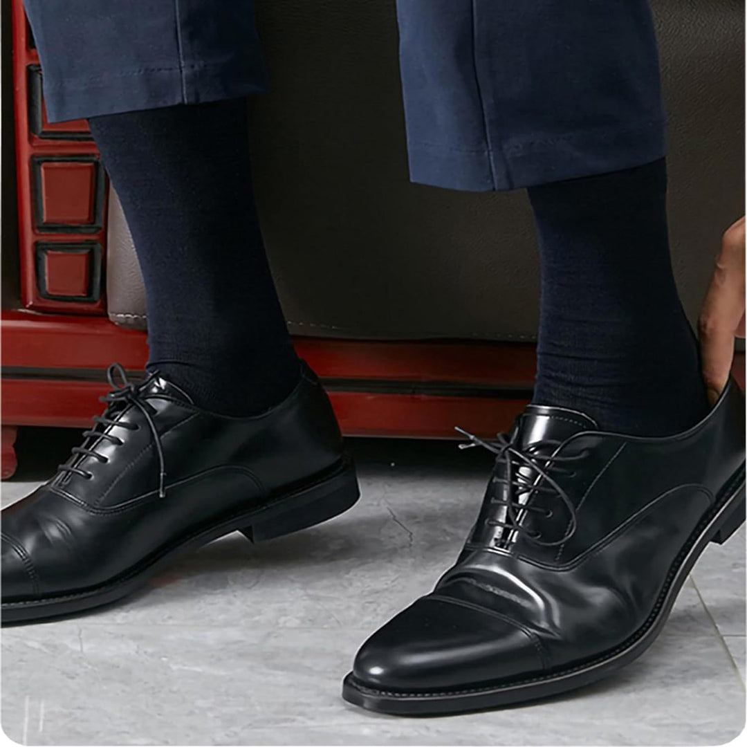 Herrensocken | Klassisch & leicht | Bequemes Crew-Modell | Polyester