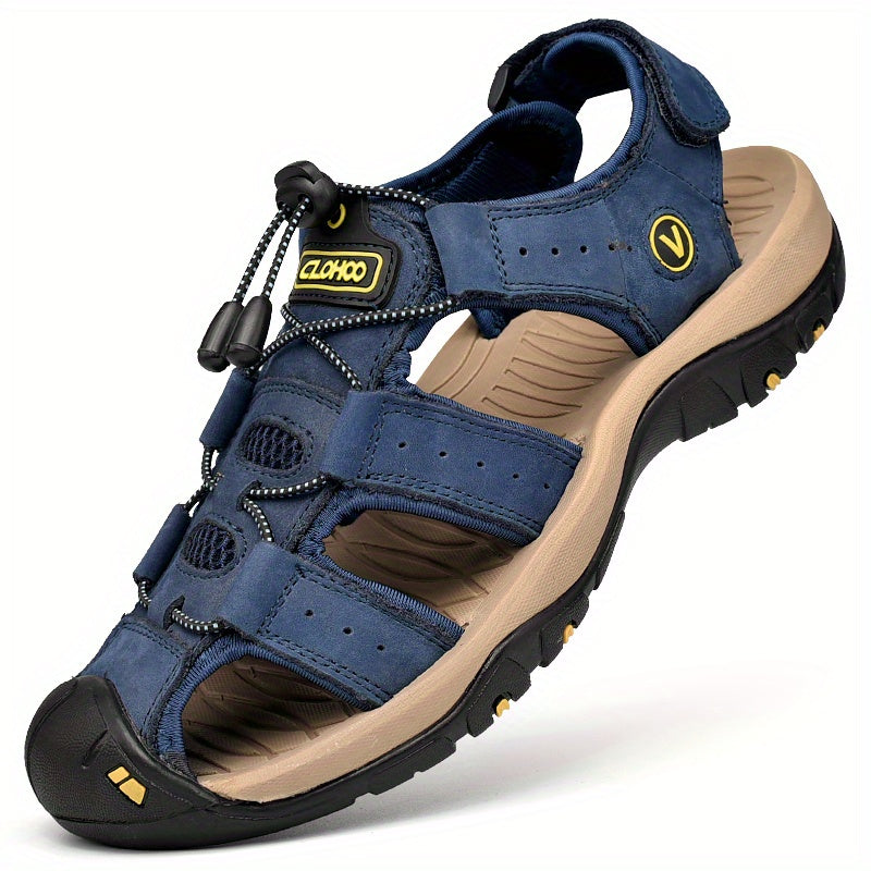 Herrensandalen | Handgefertigt & Langlebig | Dicke Sohle | Rindsleder Design