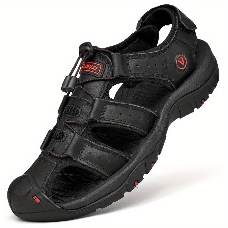 Herrensandalen | Handgefertigt & Langlebig | Dicke Sohle | Rindsleder Design
