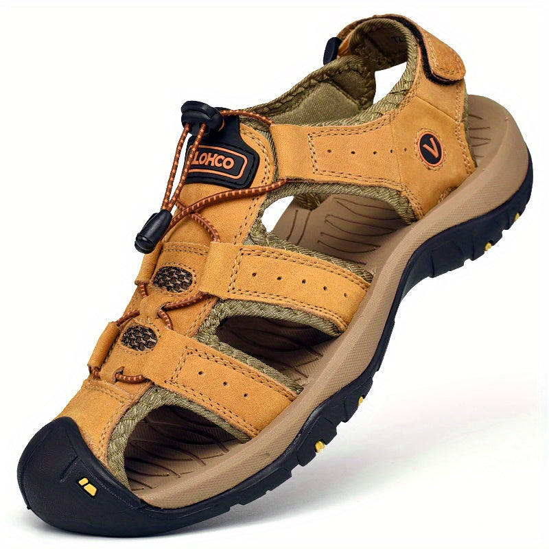Herrensandalen | Handgefertigt & Langlebig | Dicke Sohle | Rindsleder Design