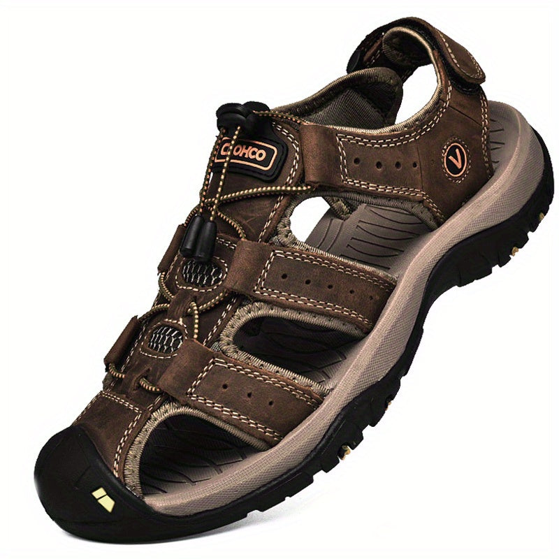 Herrensandalen | Handgefertigt & Langlebig | Dicke Sohle | Rindsleder Design