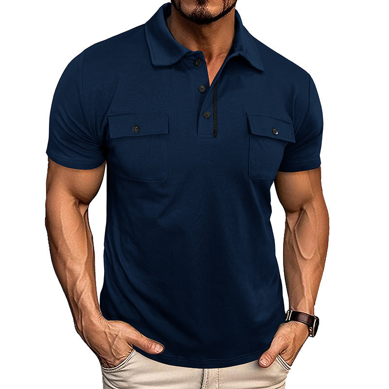 Herren-Polohemd | Button-down & Reverskragen | Mit Brusttasche | Leicht & Stylisch