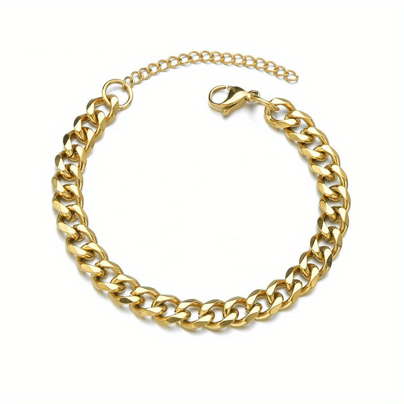 Herrenarmband | Cuban Link | Vergoldeter Edelstahl | Hip Hop Style