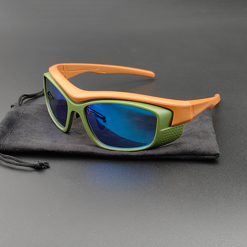 Sport-Sonnenbrille für Männer | Polarisierende Gläser | 100% UV-Schutz | Leichtes Plastik
