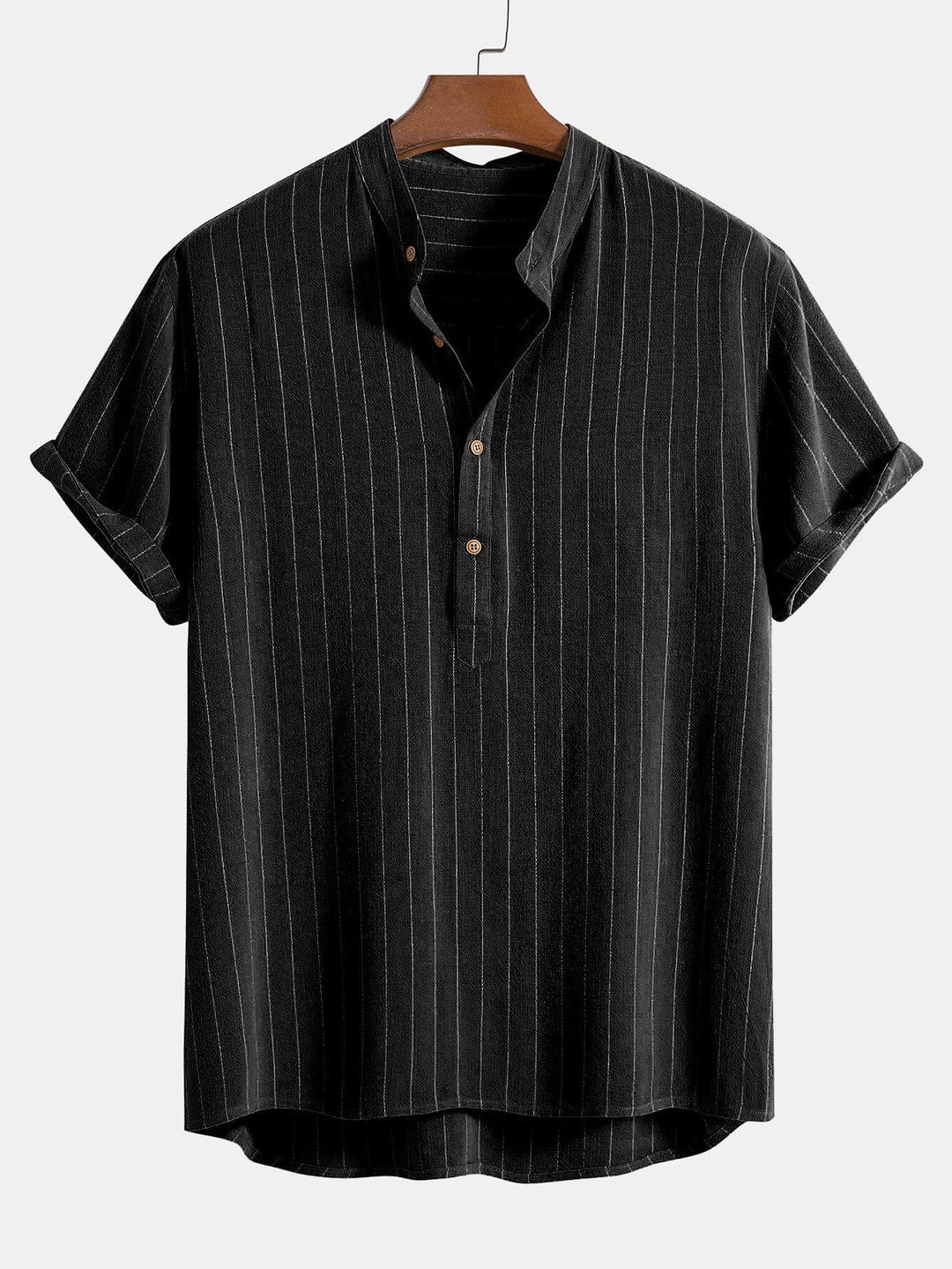 Herren-Sommer-Set | Kurzarm-Hemd & Hose | Klassisch & leger mit Stehkragen