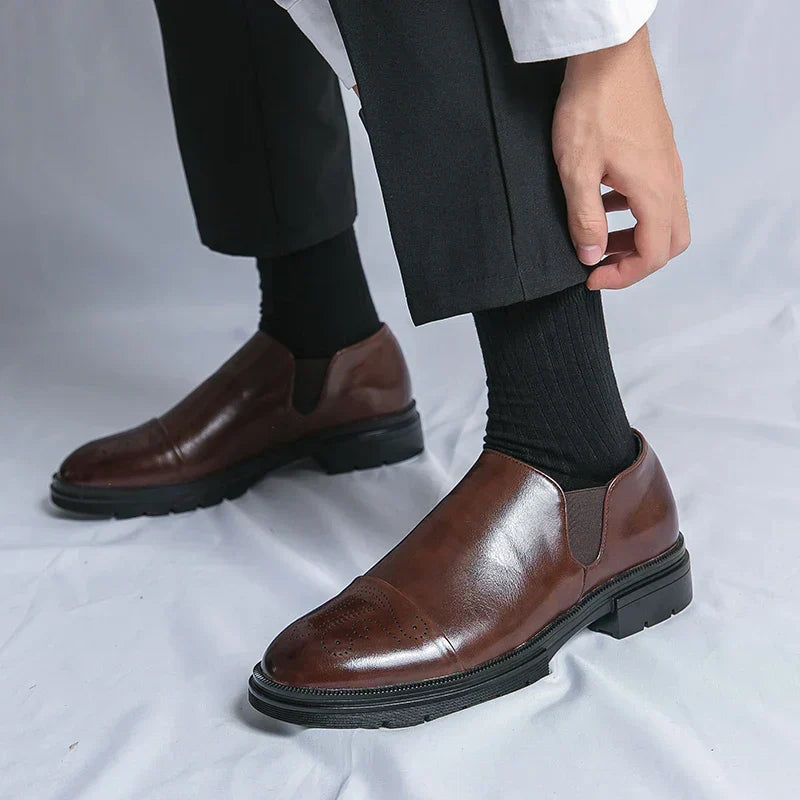 Herren Slipper | Echtes Leder | Elegantes Finish | Klassisches Design
