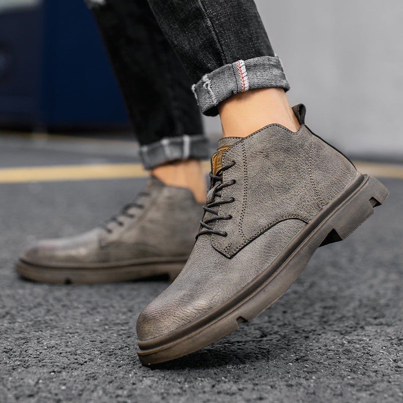 Herrenstiefel | Hochwertiges Leder | Rutschfest & Modisch | Britischer Stil