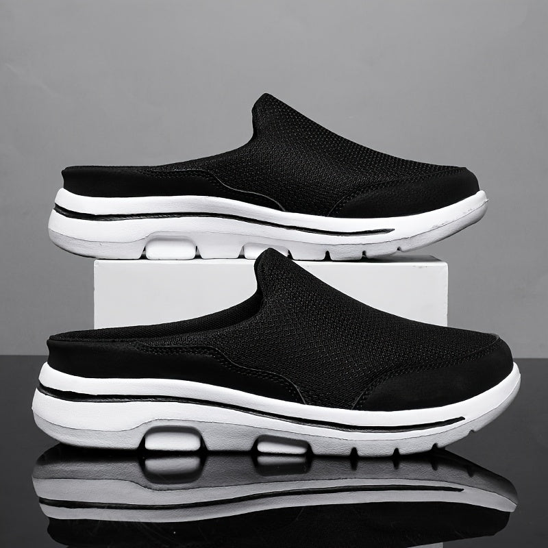 Herren-Einstiegs-Sneaker | Leichtes & atmungsaktives Mesh | MD-Sohle | Marineblau mit orangen Akzenten