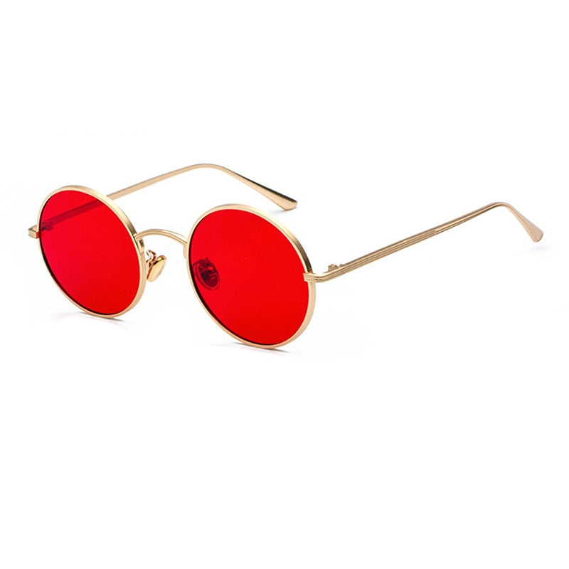 Sonnenbrille Herren | Runder Metallrahmen | Vintage Retro Look | Klassisches Design
