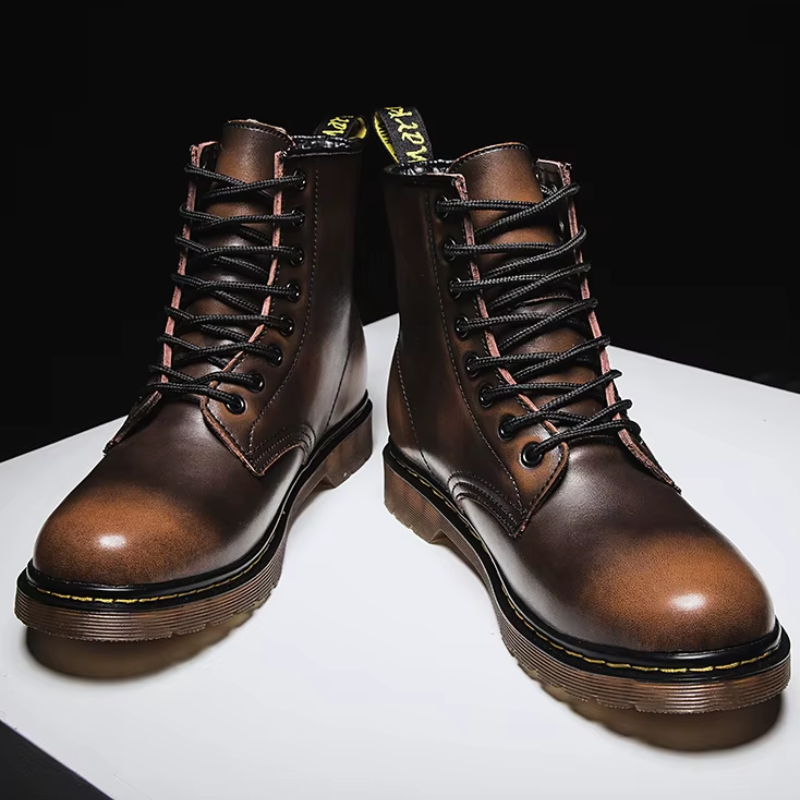 Strapazierfähiger Winterstiefel aus Leder zum Schnüren für Männer mit rutschfester Sohle und klassischer Eleganz | Jari