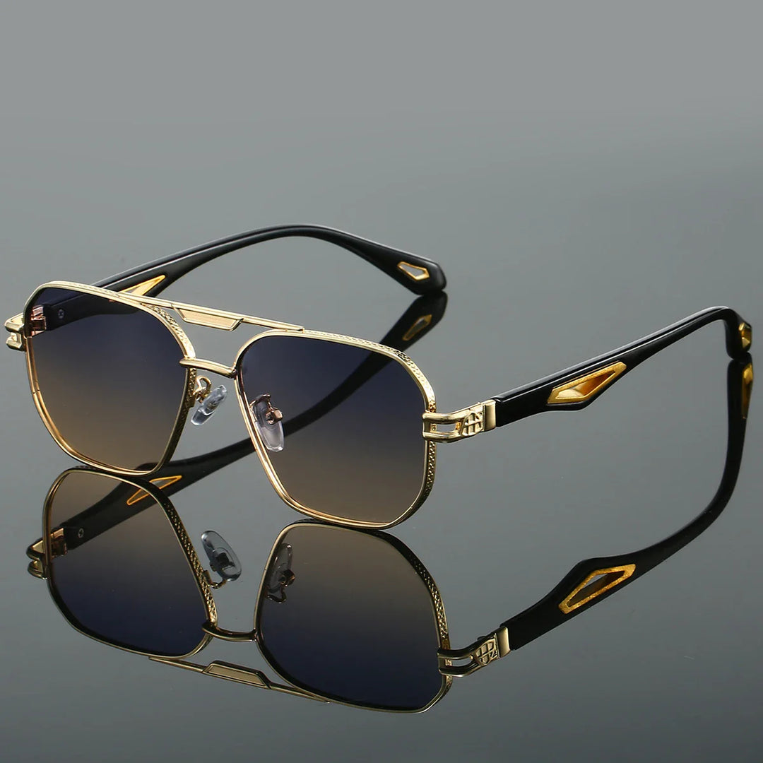 Herren-Sonnenbrille | Double Bridge & Aviator Design | UV400 Schutz | Edelstahl