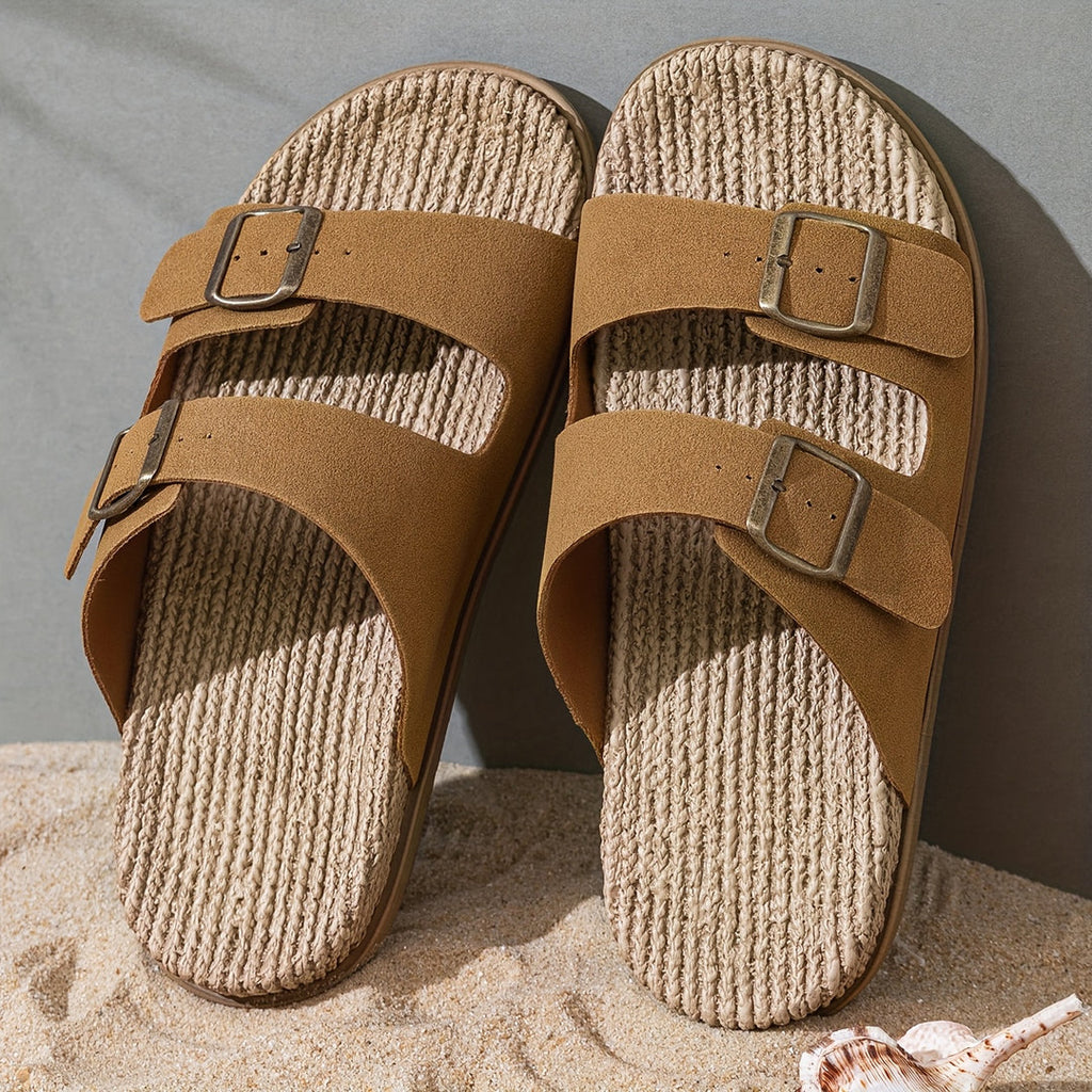 Herrensandalen | Offene Zehe & Schnalle | Atmungsaktiv & Rutschfest | EVA-Sohle für Strand & Wasser