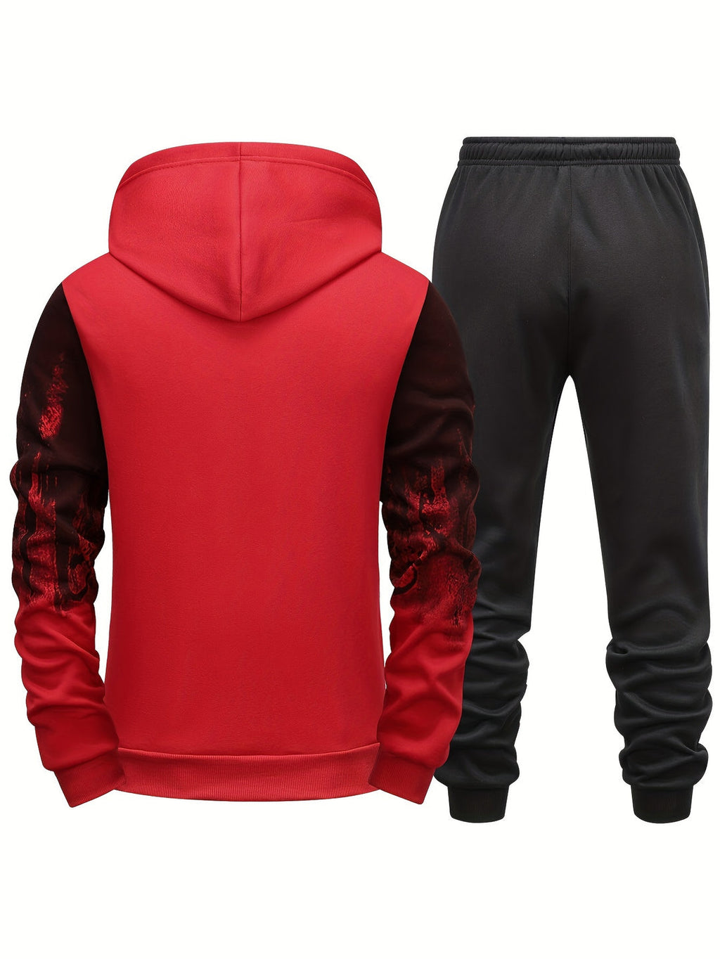 Herren-Sweatsuit-Set | Gedrucktes Muster | Atmungsaktives Polyester | Für alle Jahreszeiten