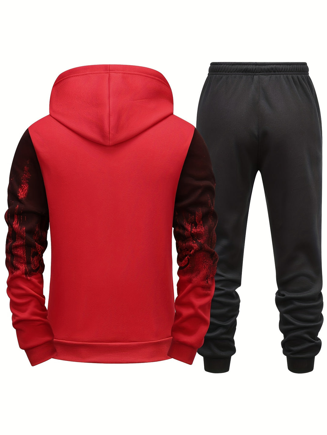 Herren-Sweatsuit-Set | Gedrucktes Muster | Atmungsaktives Polyester | Für alle Jahreszeiten