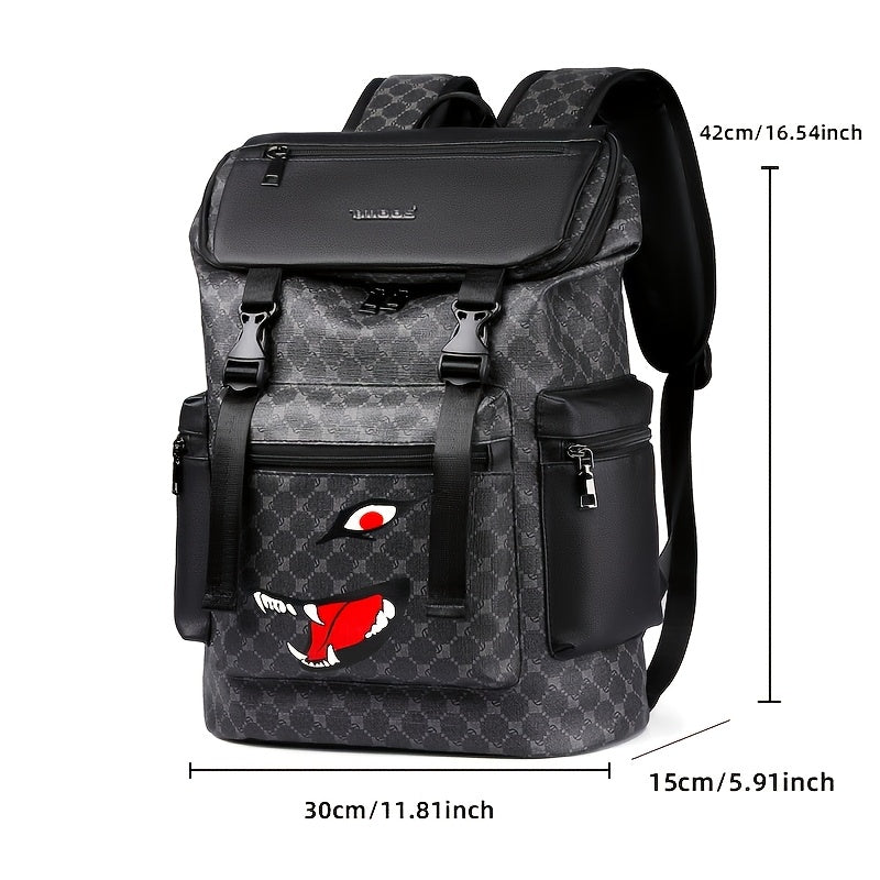 Herrenrucksack | Anti-Diebstahl & Trendy Print | Unisex Brust- & Outdoor-Tasche