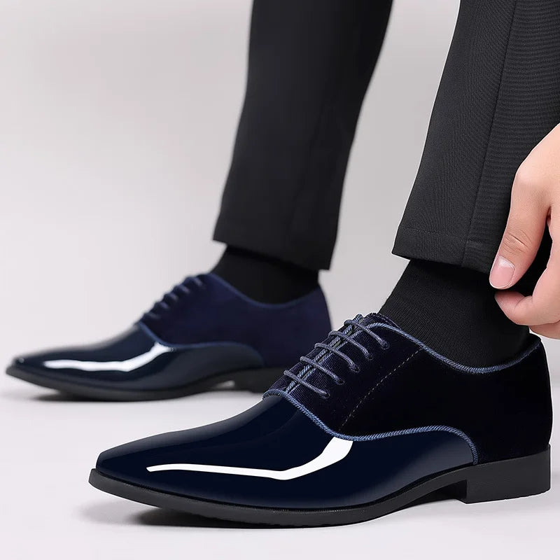 Herrenschuhe | PU & Samt | Schnürung & Slim Fit | Party & Business