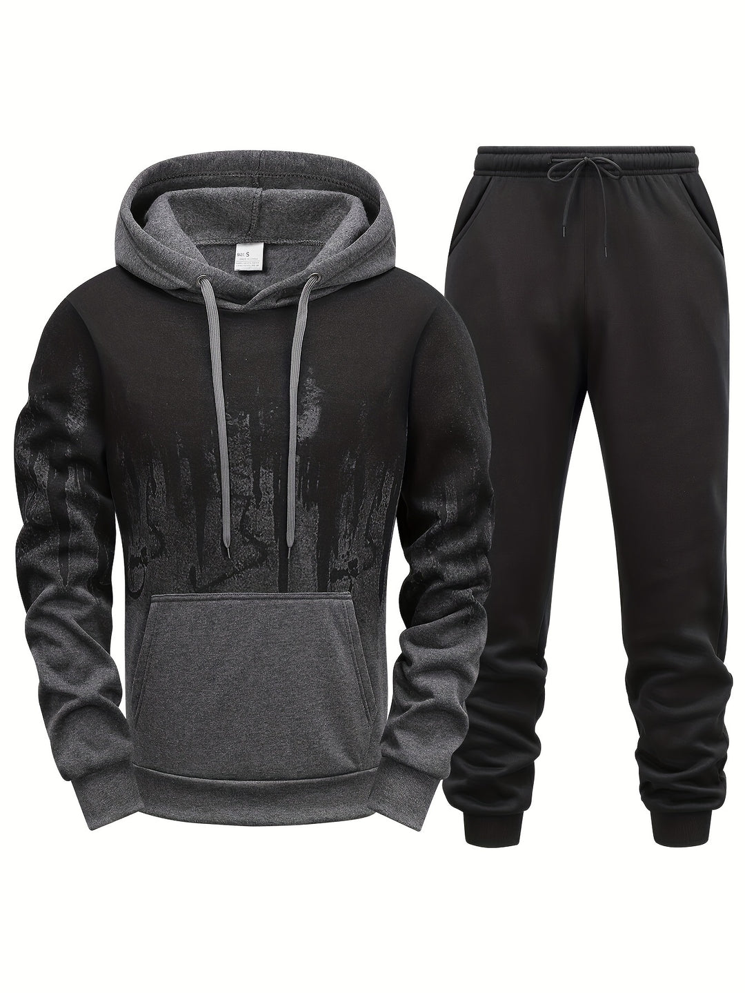 Herren-Sweatsuit-Set | Gedrucktes Muster | Atmungsaktives Polyester | Für alle Jahreszeiten