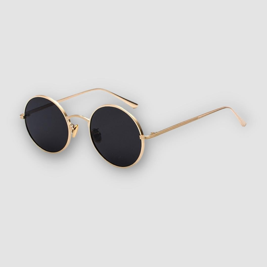 Sonnenbrille Herren | Runder Metallrahmen | Vintage Retro Look | Klassisches Design