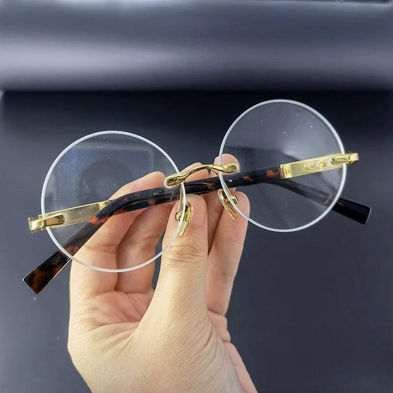Herren-Sonnenbrille | Goldmetallic-Rahmen & Kristallgläser | UV-Schutz | Acetat-Beine