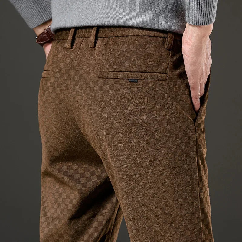 Elegante und vielseitige Herren-Karo-Cordhose mit zeitlosem Charme | Victor