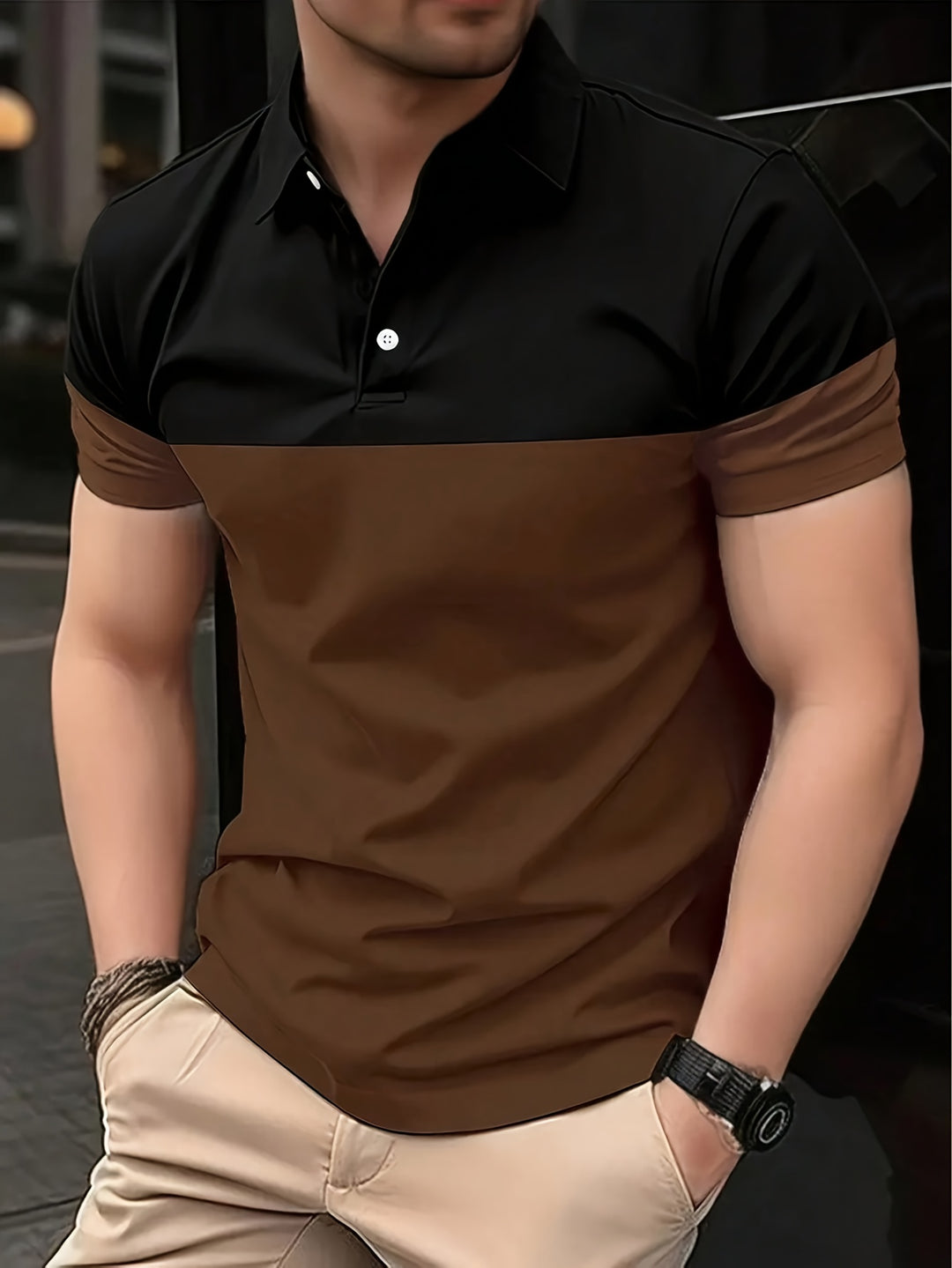Herren-Poloshirt | Colour Blocks | Kurze Ärmel | Casual Summer Style
