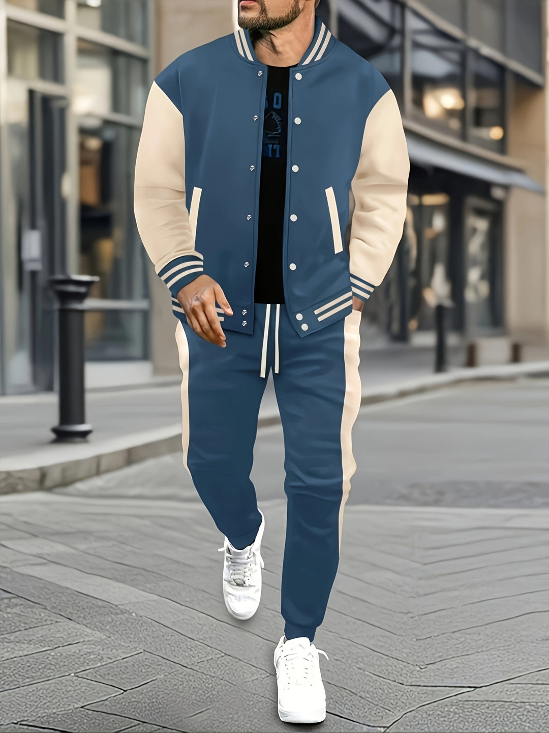 Trendy Baseball Jacke & Hose | Sportlich & vielseitig | Herrenset