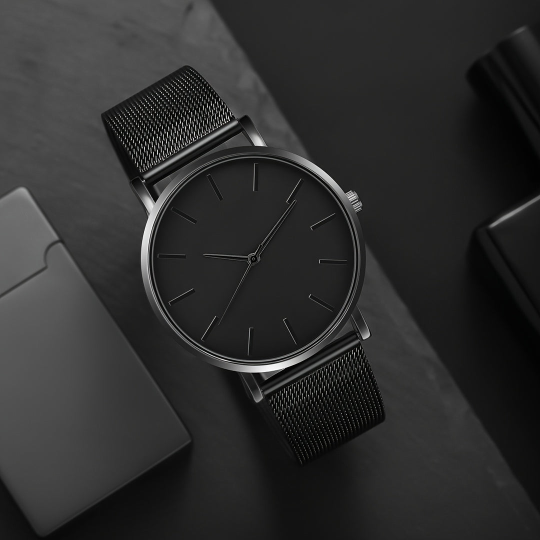 Stilvolles 2er-Set Quarzuhren für Herren mit Aluminiumgehäuse und passendem Armband | Mark