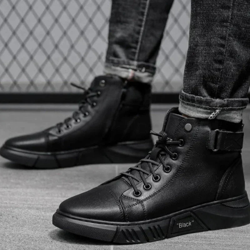 Schlanke Lederschuhe mit modischem Design und bequemer Passform für Männer | Kevin