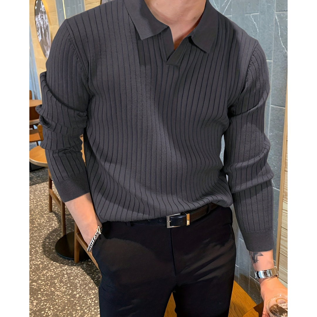 Bequemer und modischer Herrenstrickpullover mit atmungsaktiver Wärmefunktion | Dennis