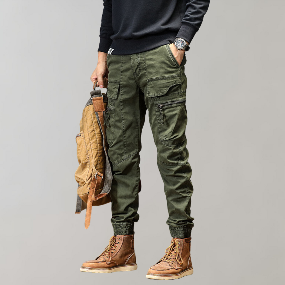 Herren Cargo Jogger | Multi-Pocket & Taktisch | Techwear Baumwolle | Outdoor Kleidung