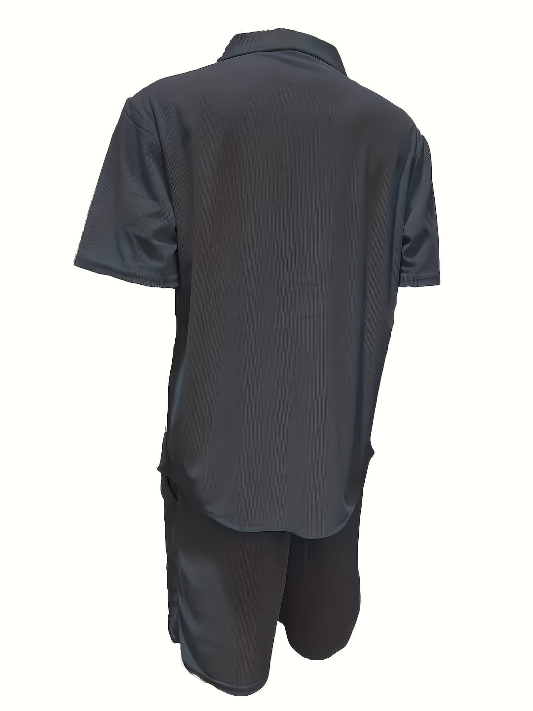 Herrenanzug-Set | Kurze Ärmel & Hose mit Kordelzug | Leicht & atmungsaktiv | Polyester