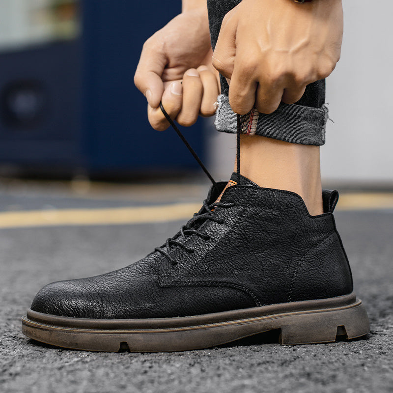 Herrenstiefel | Hochwertiges Leder | Rutschfest & Modisch | Britischer Stil