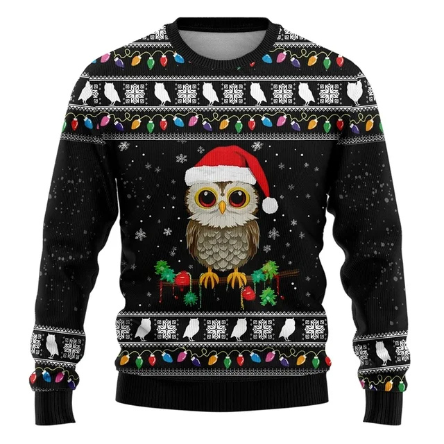 Festlicher Weihnachtspulli mit Eisbär und Lichterketten-Design | Morris