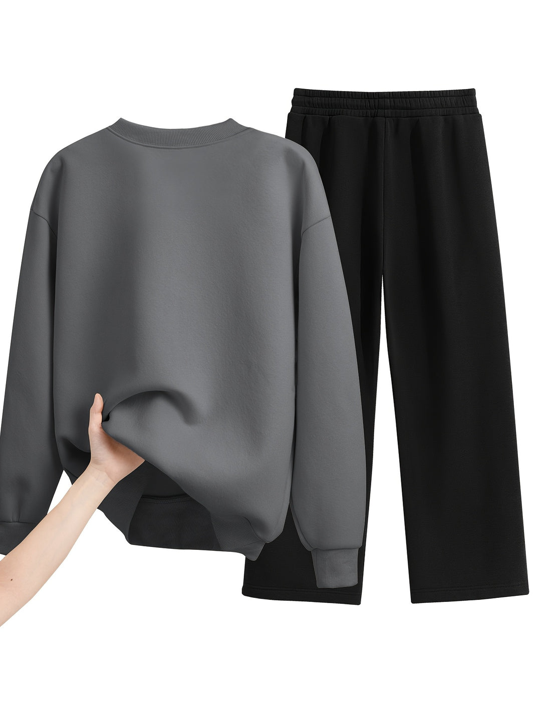 Zweiteiliges Set für Männer | Gerade Hose & Sweatshirt | Bequem & Trendy