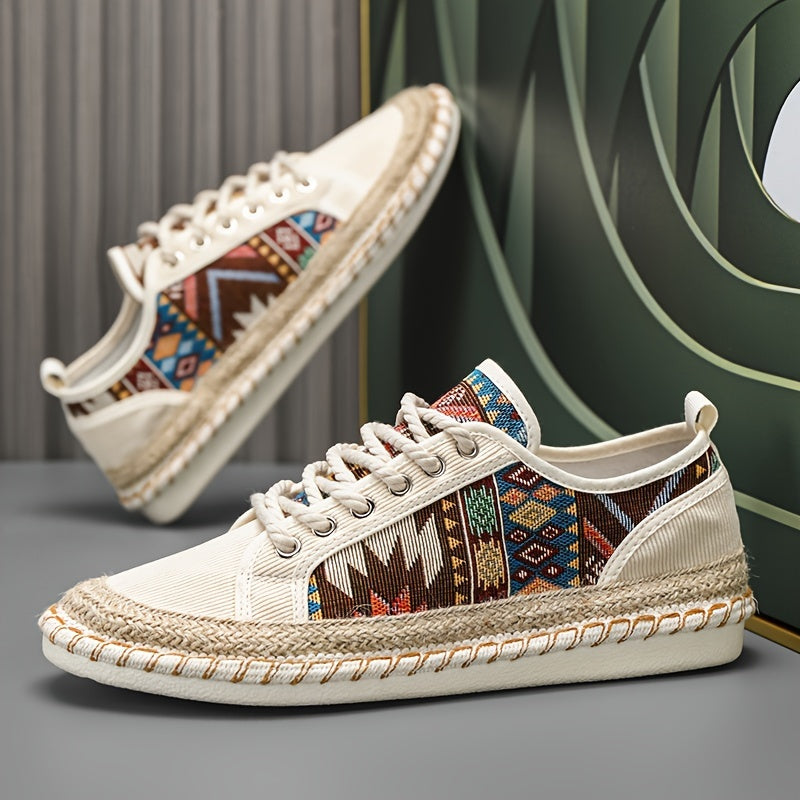 Herren Espadrille Sneakers | Bohemian Style | Atmungsaktiv & Vintage Look